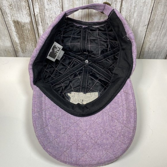 MTV Adjustable Strapback Cap Culturefly Purple Quilted Fleece Hat Patch Logo NWT - Picture 8 of 10